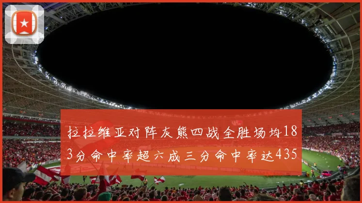 拉拉维亚对阵灰熊四战全胜场均183分命中率超六成三分命中率达435